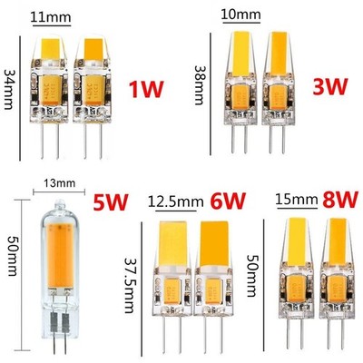 LED  G9 G4 3W 5W 6W 8W COB Lampe Warmweiß Kaltweiß Leuchtmittel  AC/DC 12V/220V
