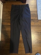 Ralph Lauren Youth Boys Dress Pants Size 14R/27" Waist Navy Blue Pre Owned