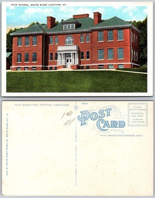 High School White River Junction VT Postcard