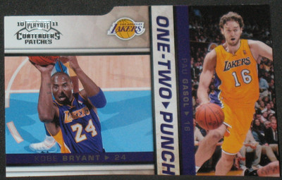 Kobe Bryant Pau Gasol 2010-11 Playoff Contenders Patches One Two Punch (114/299)