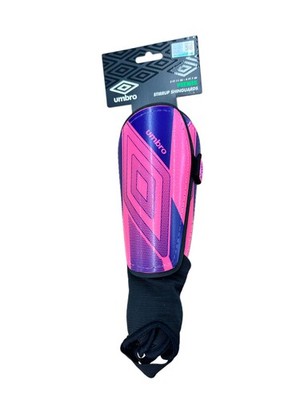 Umbro Stirrup Shinguard - PeeWee - Pink/Purple - Padded Soccer Leg Guard