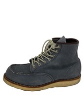 RED WING Lace-Up Boots 6-Inch Classic Moc Toe 8143 US8 Blue