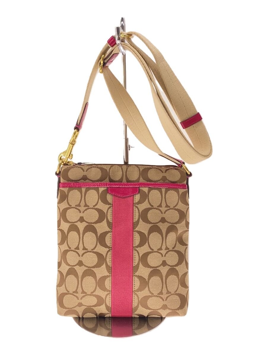 COACH Canvas Shoulder Bag with BEG Total Pattern Design