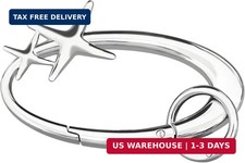 Star Carabiner Keychain Cool Key Ring Extra-Large Shiny Chrome, Karibiner Minima