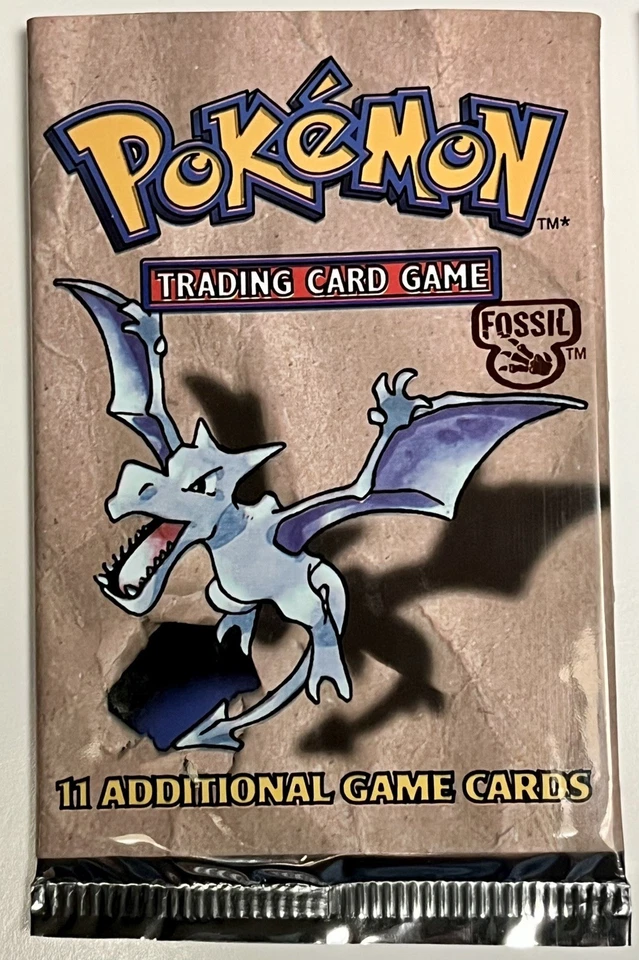 EMPTY Fossil Pokemon Card Booster Pack Art Set Lapras Zapdos Aerodactyl EMPTY - Image 3 of 4