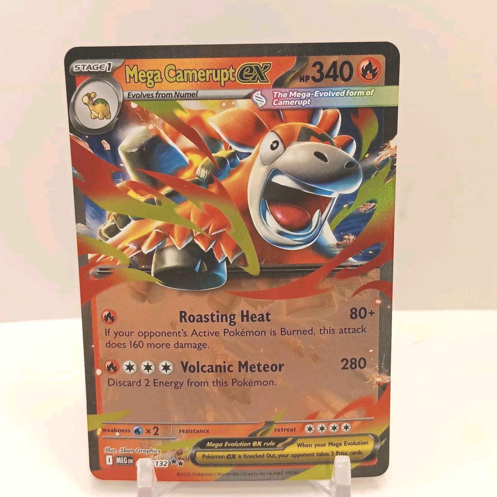 Pokémon Mega Camerupt Ex 022/132 NM Mega Evolution