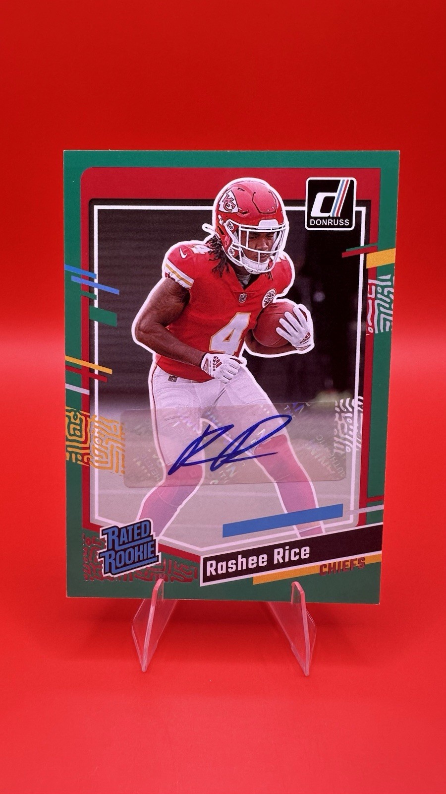2023 Panini Donruss - Rated Rookie Rashee Rice #350 Green Autographs AU/RC/SP