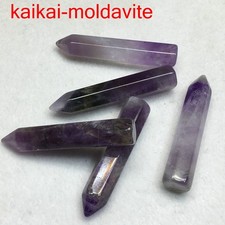 5Pcs/lot natural amethyst stone high quality healing point crystal pillar FJ077