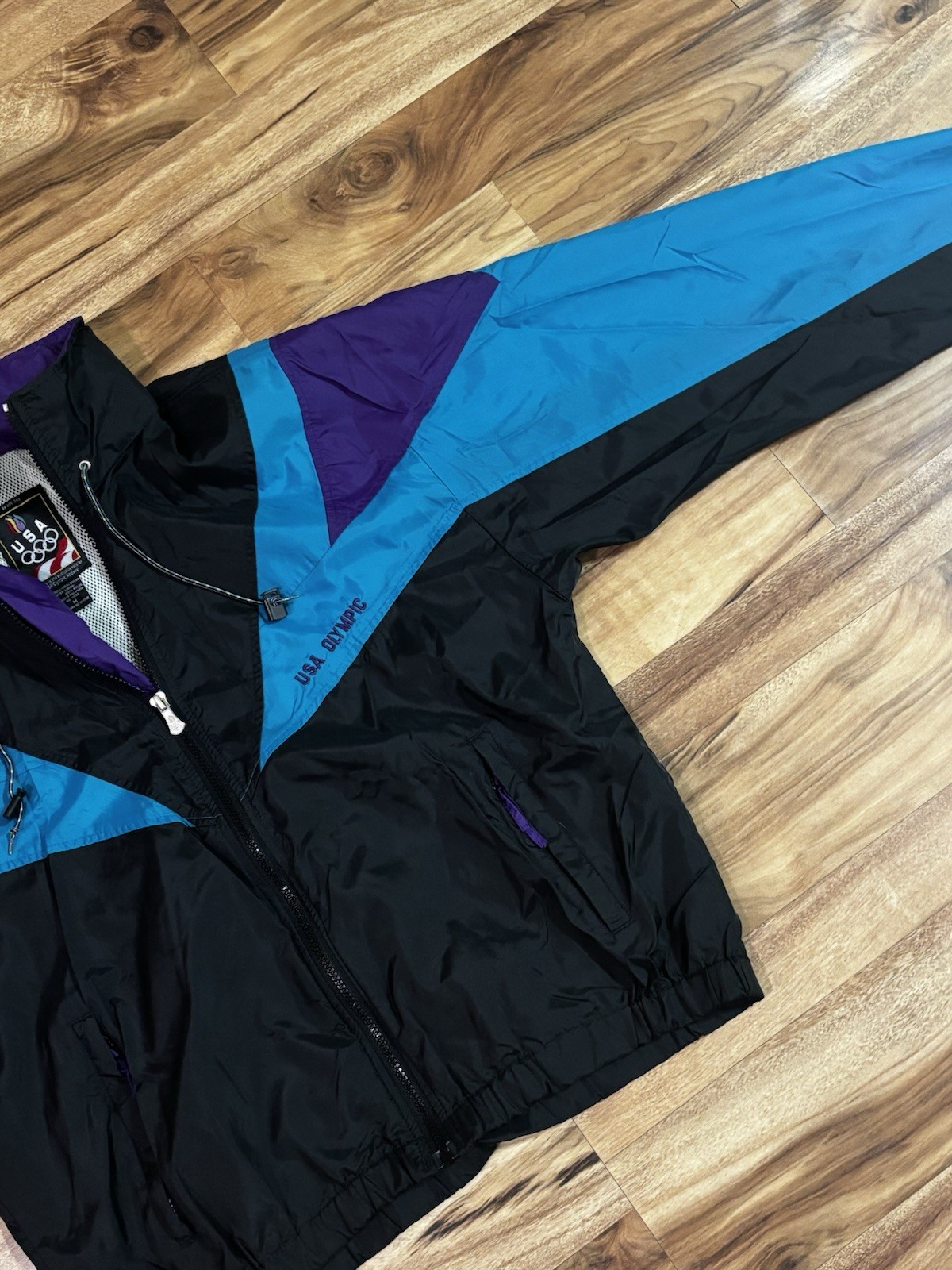 VTG 90s Olympic Windbreaker Jacket Sz Med Retro JCPenney USA image 4