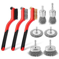 9Pcs Wire Brushes for Cleaning Rust, Small Wire Brush, Wire Wheel for Drill S...