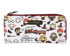 Cartera Harry Potter Allover Chibi Personaje Cierre de Cremallera Imitación Cuero Billetera
