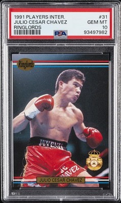 1991 PLAYERS INTERNATIONAL RINGLORDS #31 JULIO CESAR CHAVEZ PSA 10