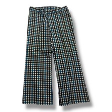 Vintage 70s Unbranded Pattern Flare Pants 32 28 Women s