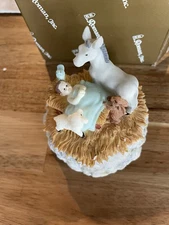 Baby Jesus with Animals Music Box  Nativity Scene Plays Away In A Manger