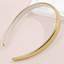 Gold Headband for Women - Satin Hair Band, Trendy 1 Count Pack of 1 ,