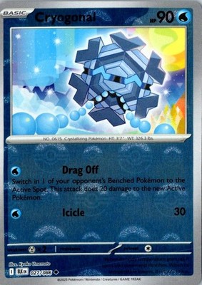 Cryogonal (Poke Ball Pattern) - 027/086 - SV: Black Bolt - Uncommon - NM