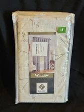 Lorraine Home Fashions 54" W x 18" L  Willow Scalloped Ivory Valance NEW