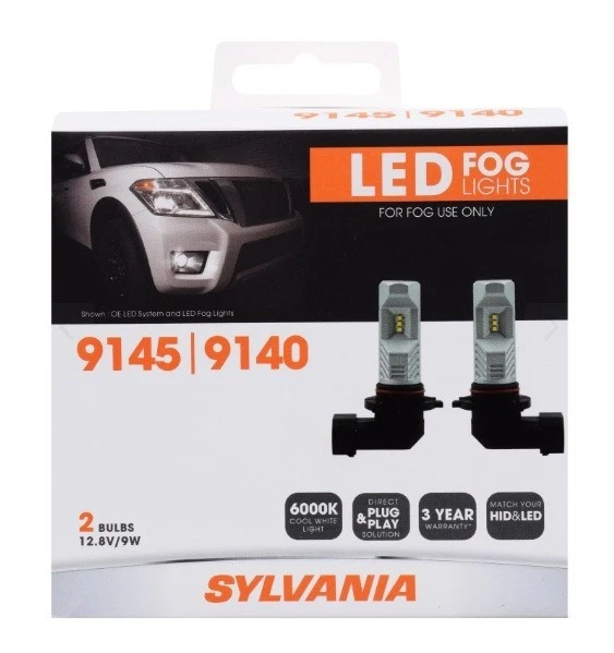 Sylvania Super Bright 9145 / 9140 / H10 6000K White LED Fog Light Bulb - 2 Pack - Image 2 of 4