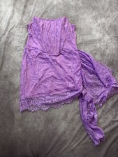 Fashion Nova Always Sweet Corset Mini Dress Set Violet Purple 1X NWT Lace Bustie