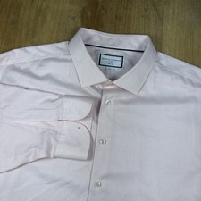 Charles Tyrwhitt Big  Tall Non-Iron Dress Shirt Mens 20-37 Pink Micro Check