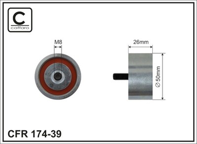 CAFFARO 174-39 Deflection/Guide Pulley, V-ribbed belt for MITSUBISHI,RENAULT,VOL