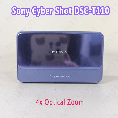Sony CyberShot DSC-T110 Digital Camera 16.1MP 4x Optical Zoom Purple W/ Battery