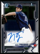 Nick Frasso AUTO 1st 2021 Bowman Chrome #CPA-NF Toronto Blue Jays Baseball