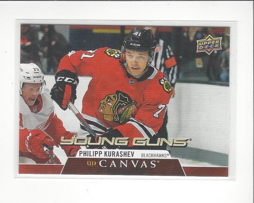 2020-21 Upper Deck Canvas #C115 Philipp Kurashev (Young Guns) Rookie Blackhawks