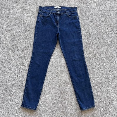 Brax Shakira Skinny Jeans Womens 31 Mid Rise Blue Dark Wash Stretch Denim