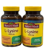 Nature Made L-Lysine 1000mg 60 Tablets 2 Pack Ex 2029