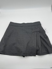 NWT GAP Kids Girls Houndstooth Skort Black/White A-Line Pull On Cotton XL 12 
