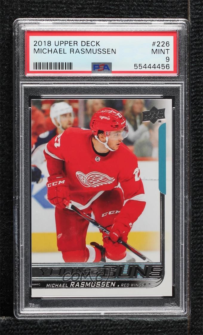2018-19 Upper Deck Young Guns Michael Rasmussen #226 PSA 9 MINT 13dl