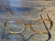 Y2K Christian Dior Amber Orange Lucite Butterfly Glasses Frame 2076 80 55 17