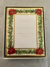 Vtg Caspari (13) Christmas Photo Cards Boxed “Wishing Merry Xmas Happy New Year”