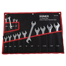 Sunex 9914A 14 Pc. Full Polish SAE Angle Head Wrench Set