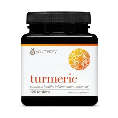 Youtheory Turmeric - 450 mg - with Black Pepper 120 Count (Pack of 1), Yellow