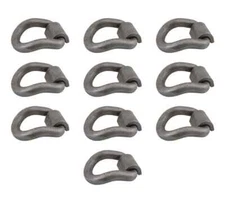 (10 Pack) 1" Bent Forged D-Ring w/ Weld On Clip, WLL# 15,600 lbs