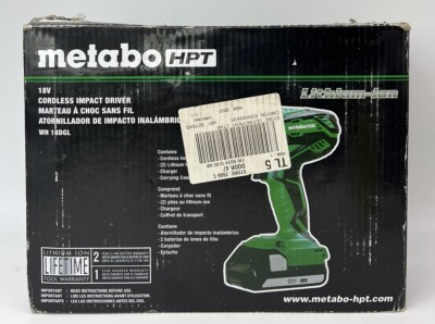 Metabo HPT WH18DGL 18V Cordless Impact Driver Kit w/ 2 Batteries