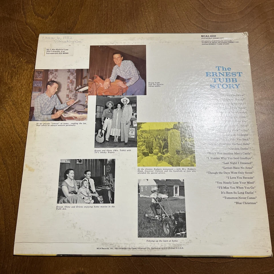 The Ernest Tubb Story Signed Lp!!! Foto 2 de 4