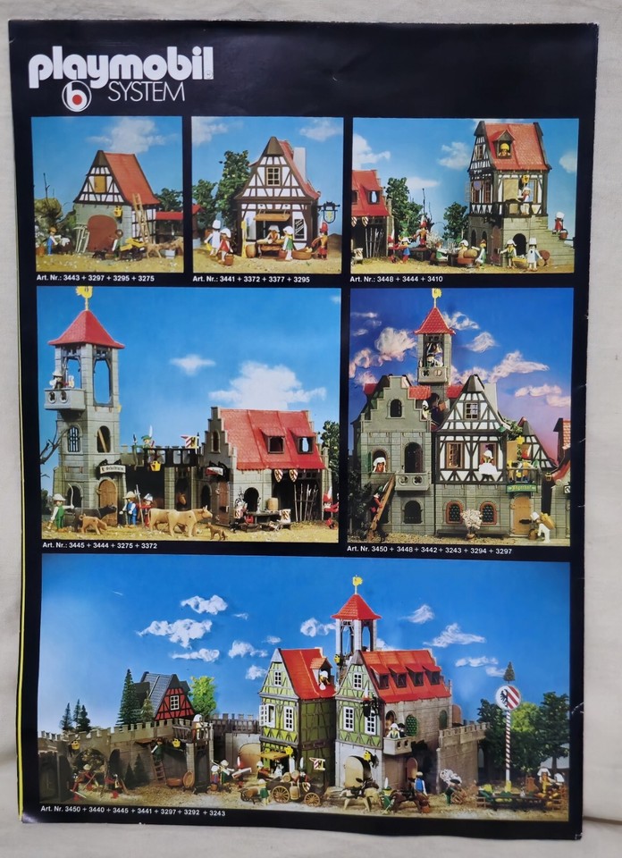 Vintage Playmobil 3450 Castle Manual Assembly Instructions 1977 eBay