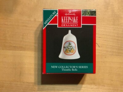 Hallmark Miniature Keepsake 1990 Thimble Bells Series Christmas Ornament #1 MIB
