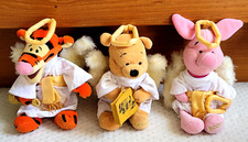 VTG 2000 Disney Winnie The Pooh Mini Bean Bag Choir Angel Tigger, Pooh, Piglet