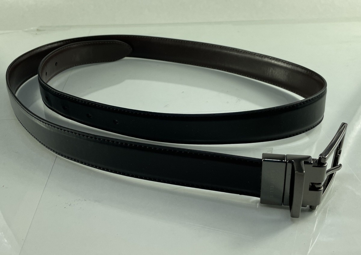 Perry Ellis Reversible Belt Mens 38, Black Brown | eBay