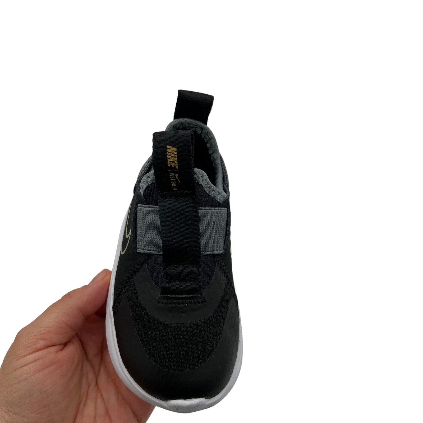 Nike Flex Plus Baby Toddler Boys SlipOn Running Shoes Size 6C7CBlack Gold eBay