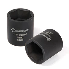 Powerbuilt 1/2 Inch Drive 1-11/16 Inch Dodge Spindle Nut Socket - 647093