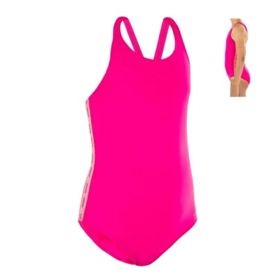 KINDER BADEANZUG MÄDCHEN SCHWIMMANZUG VIOLETT / PINK 104 116 128 140 152 164 NEU - Bild 1 von 4