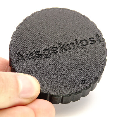 Ausgeknipst Objektivrückdeckel Rear Lens Cap für Leica R Summicron Elmarit Elmar