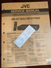 JVC HR-D730U HR-D740U HR-D730U REPAIR Service Manual FROM THE USA  ORIGINAL 