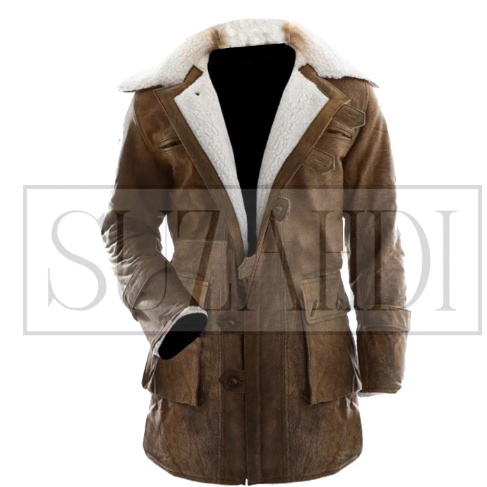 Tom Hardy As Bane - Dark Knight Rises Cosplay Gamuza Cuero Abrigo por Suzahdi Foto 2 de 4