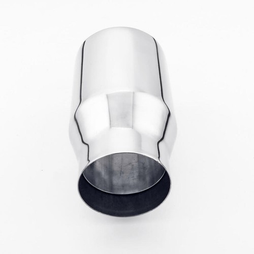 3" Inlet Exhaust Tailpipe Tip 4" Out Straight Cut 7" Length Stainless Steel - Picture 4 of 6